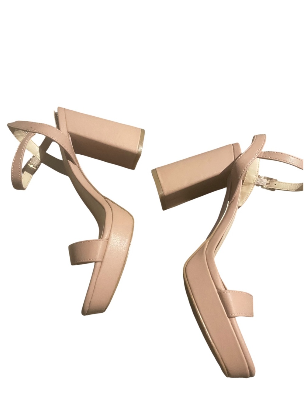 Jessica SimpsonWomen's Nude Block Heel Ankle Strap Sandals size 8